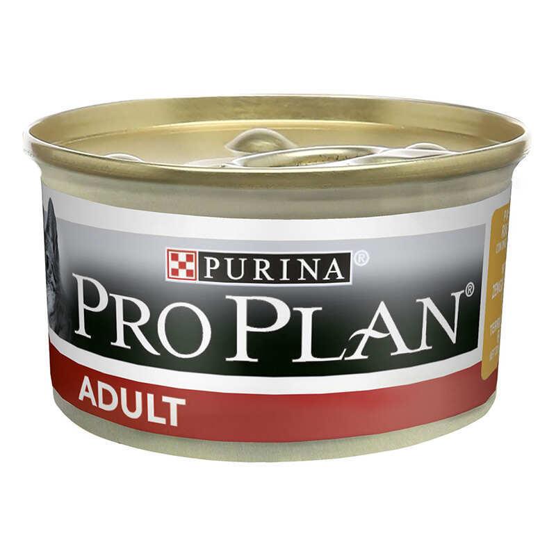 Purina Pro Plan Adult Chicken Cat Консервований корм з куркою для дорослих котів (шматочки в паштеті) 85г