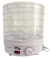 Електрична сушилка сушка фруктів овочів риби м'яса грибів Zepline 5 рівнів з регулятором температури