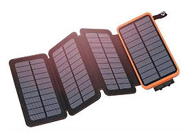 Портативна батарея Power Bank 25000mAh + Solare S025 сонячний заряд