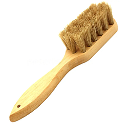 Щітка для взуття 8 см натуральний ворс з ручкою