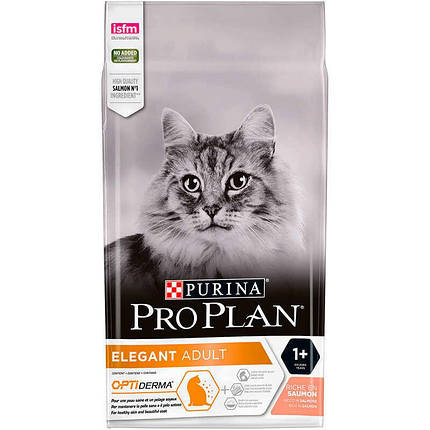 Purina Pro Plan Elegant Adult Сухий корм з лососем для дорослих кішок з чутливою шкірою 1,5кг, фото 1