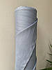 Сіро-блакитна сорочково-платтєва лляна тканина, 100% льон, колір 1651, фото 6