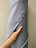 Сіро-блакитна сорочково-платтєва лляна тканина, 100% льон, колір 1651, фото 9
