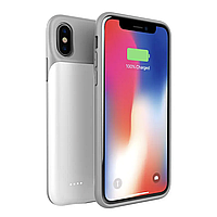 Чехол аккумулятор AmaCase для iPhone XS Max (Белый - 4000 мАч), Чехол повербанк для айфон XS Макс белый