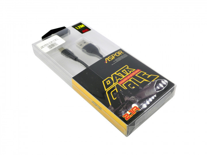 USB кабель Aspor AC-03 Type-C 2.1A/1м- чорний