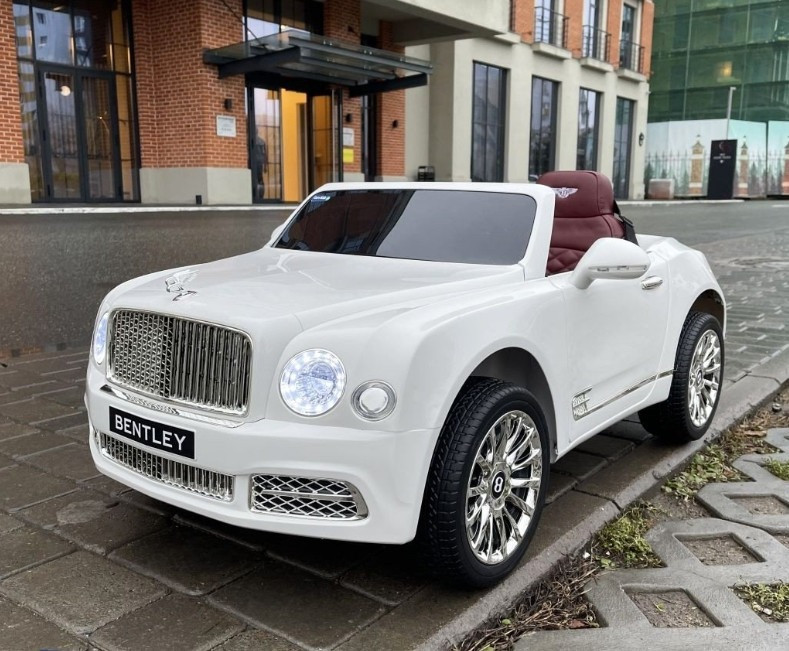 Дитячий електромобіль на акумуляторі Bentley Mulsanne JE1006 з пультом радіокерування дітей 3-8 років білий