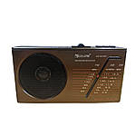 Портативний радіоприймач акумуляторний GOLON RX-921B з USB Коричневий, фото 2