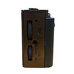 Портативний радіоприймач акумуляторний GOLON RX-921B з USB Коричневий, фото 3