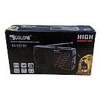 Портативний радіоприймач акумуляторний GOLON RX-921B з USB Коричневий, фото 6