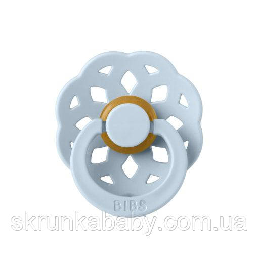 Соска пустушка BIBS Boheme Latex Round (кругла) – Baby blue 0-6 міс, фото 1
