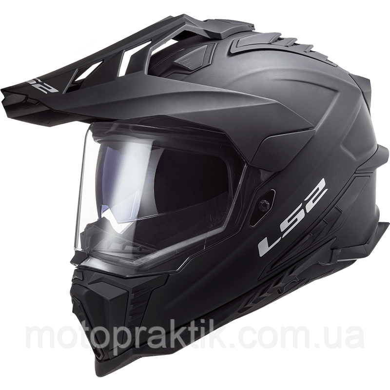 LS2 MX701 Explorer Solid Matt Black, XS Мотошолом ендуро (мотард) з окулярами