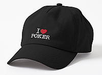 Кепка Унисекс с принтом Люблю покер I love poker