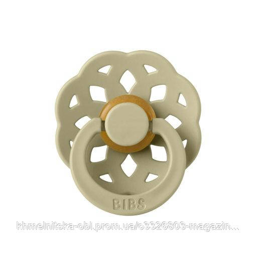 Соска пустушка BIBS Boheme Latex Round (кругла) – Khaki 0-6 міс, фото 1