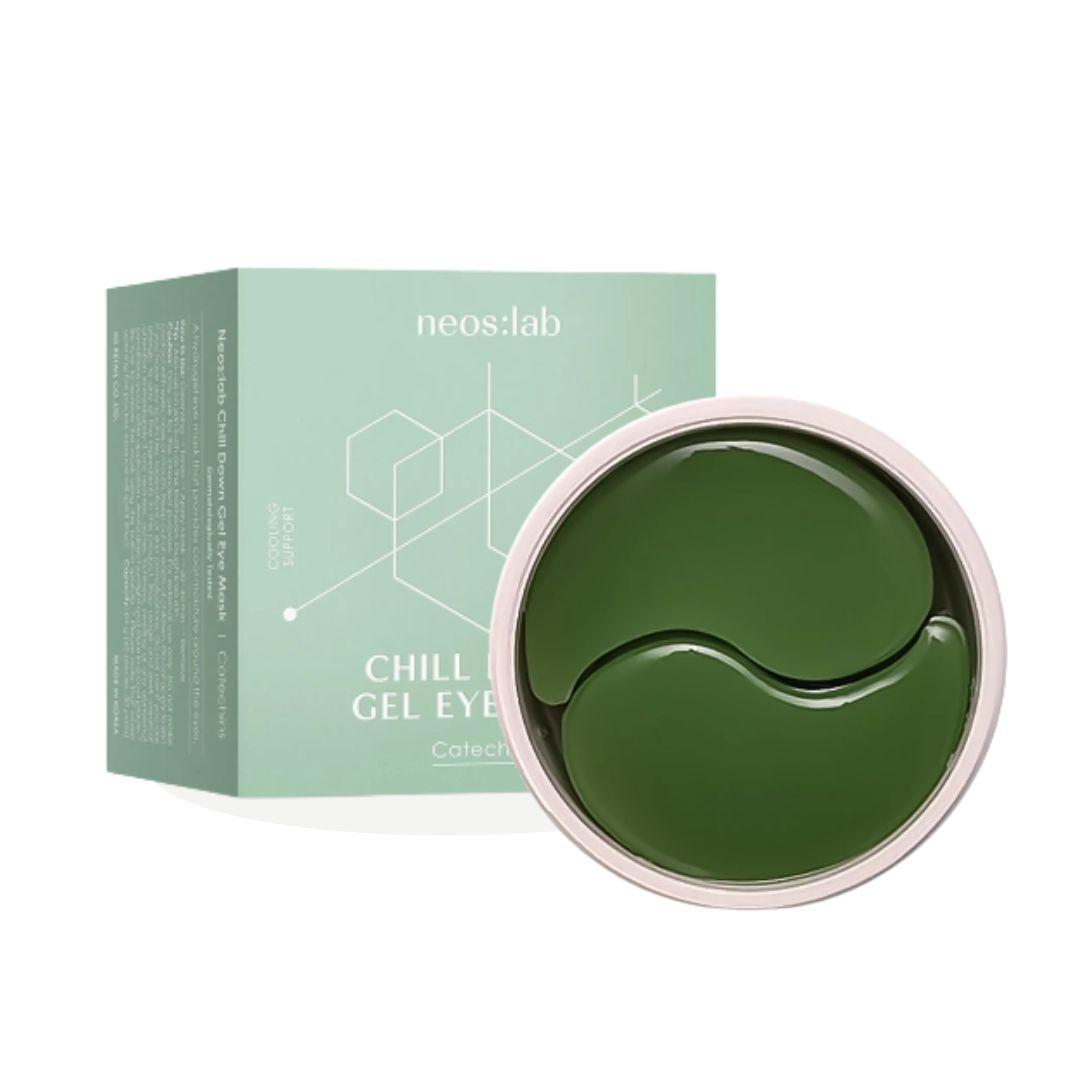 Уцінка! Гідрогелеві патчі із зеленим чаєм Neos:lab Chill Down Gel Eye Mask Catechins 60шт (до 02.10.2025)