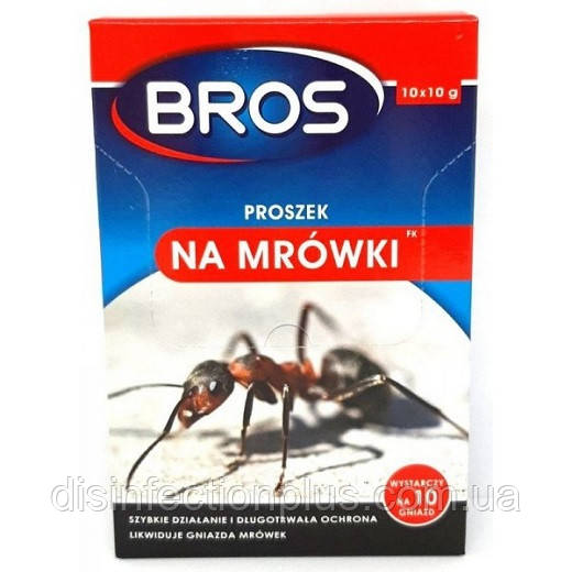 Bros порошок от муравьев 10 г, упаковка 10 шт - фото 1 - id-p1258168162