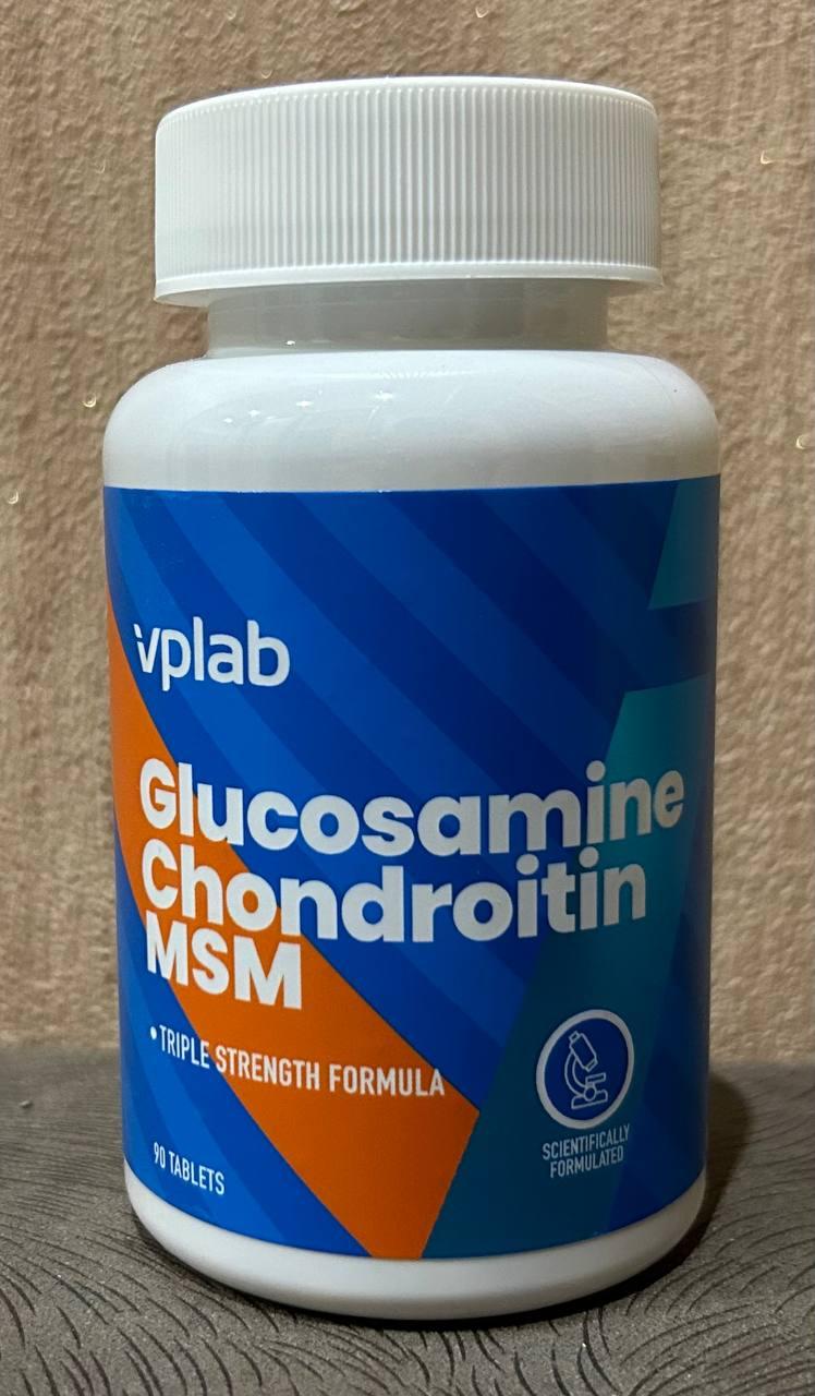 Для суглобів і зв'язок Glucosamine Chondroitin MSM - 90 таблеток - VP Lab (Хондроїтин Глюкозамін МСМ ВПЛаб.) Великобританія