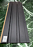 Стінова декоративна рейкова панель МДФ. Колір: Чорний. Розміри однієї панелі: 2800 мм x 117 мм, фото 4