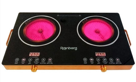 Плита інфрачервона двоконфоркова Rainberg RB-816 склокераміка 2500 Вт та 2500 Вт