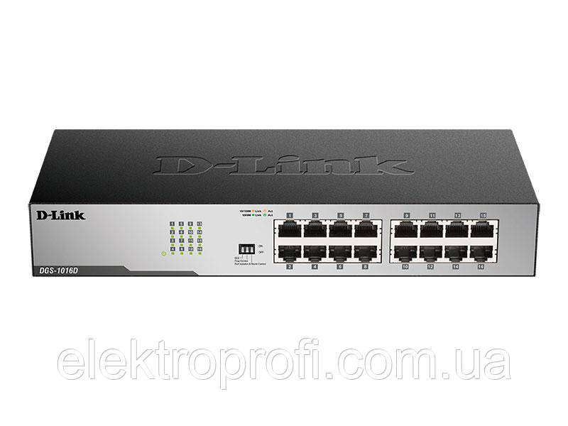 Комутатор D-Link (DGS-1016D/I2A) 16-PORT 10/100/1000M