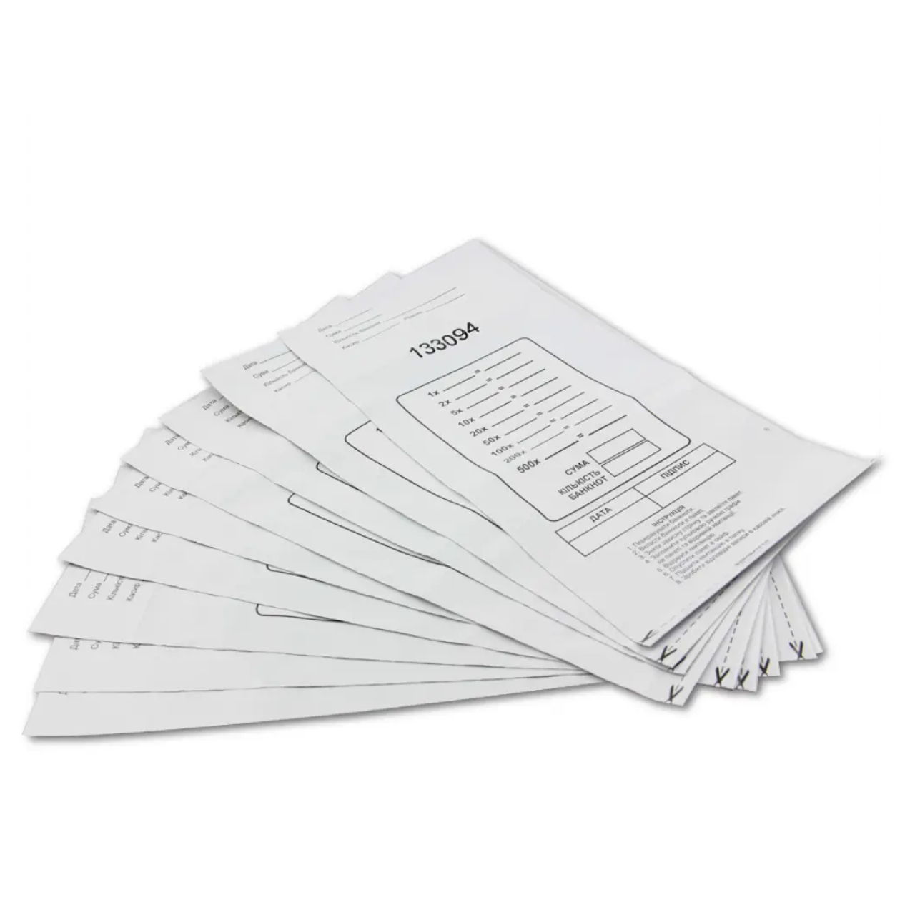 Кур'єрські пакети 130 х 190 + 40 мм з відривним талоном для пересилання грошей, фото 1