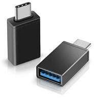 Переходник USB OTG-01 с телефона на флешку Type-C черные №R14898