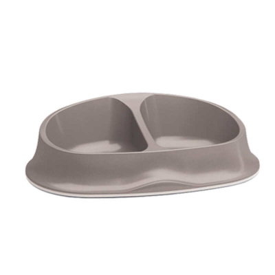 Миска подвійна Stefanplast (Стефанпласт) Chic Double для собак та котів пластикова 0.25+0.25 л бежевий