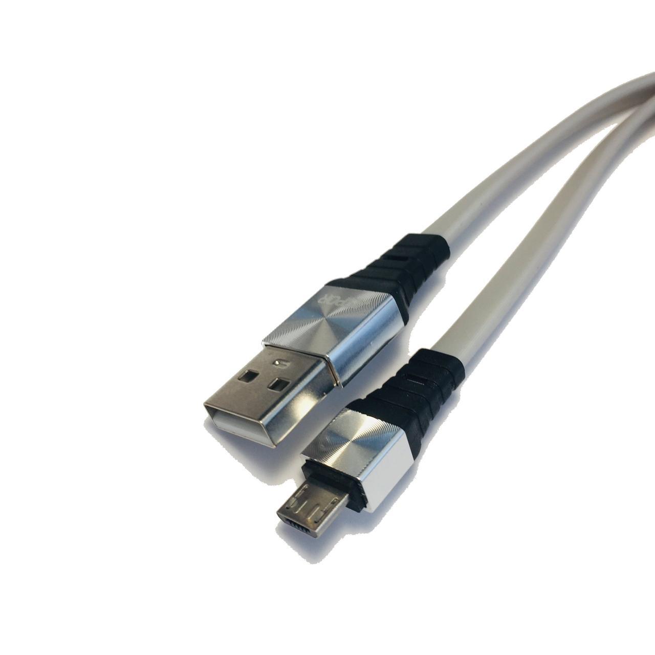 USB кабель Aspor A158 New Micro Плоский Silicon 2.4A/1.2м- графіт