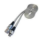 USB кабель Aspor A158 New Micro Плоский Silicon 2.4A/1.2м- графіт, фото 4