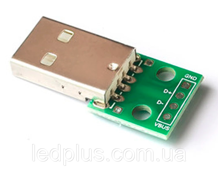 Перехідник USB A male DIP 4pin 2.54 мм