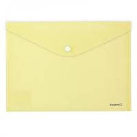 Папка-конверт Axent A4 Pastelini на кнопке желтая (12) 1412-08