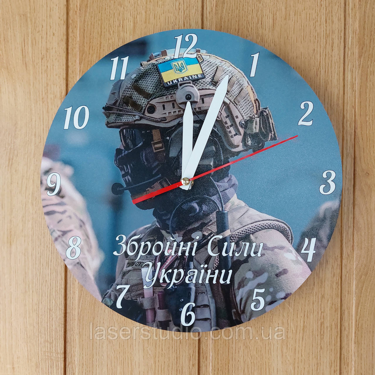 Настінний Годинник патріотичні Подарунок військовому на 14 жовтня, день козацтва, фото 1