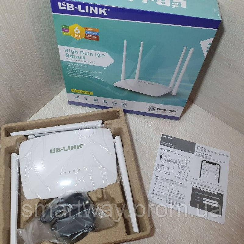 Wifi роутер LB-Link Сетевой маршрутизатор на 4 антенны 2.4GHz 300 Mbps Двухдиапазонный роутер для дома Way - фото 6 - id-p1891392873