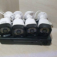 Набор камер AHD Комплект видеонаблюдения для магазина на 4 камеры, Уличные камеры видео наблюдения Way