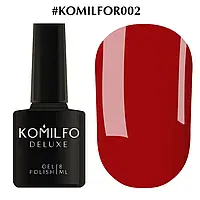 Гель-лак Komilfo Rior Collection №002 (темно-красный, эмаль), 8 мл
