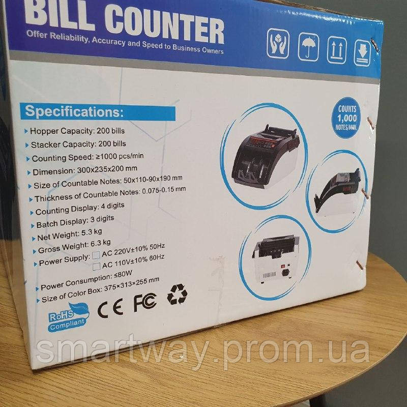 Машинка для подсчета денег bill counter, Детектор валют и счетчик банкнот AL-6100 Универсальная Way - фото 8 - id-p1891392896