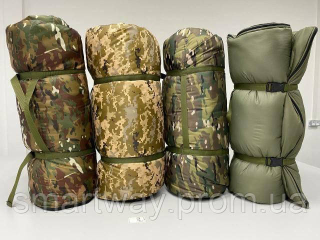 Спальный мешок спальники пиксель для походов тактический мешок олива для взрослых армейский Way - фото 1 - id-p1891393019