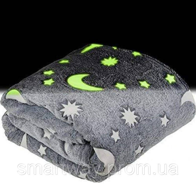 Светящееся постельное белье для детей мягкий теплый плед звезды для дома светящееся одеяло Way - фото 2 - id-p1891393048