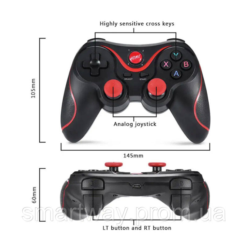 Беспроводной контроллер wireless controller x3 игровой андроид джойстик для телефона геймпад для ноутбука пк - фото 9 - id-p1891394085