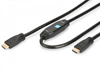 Кабель ASSMANN HDMI High speed с усилителем (AM/AM) 30m, Black (AK-330105-300-S)