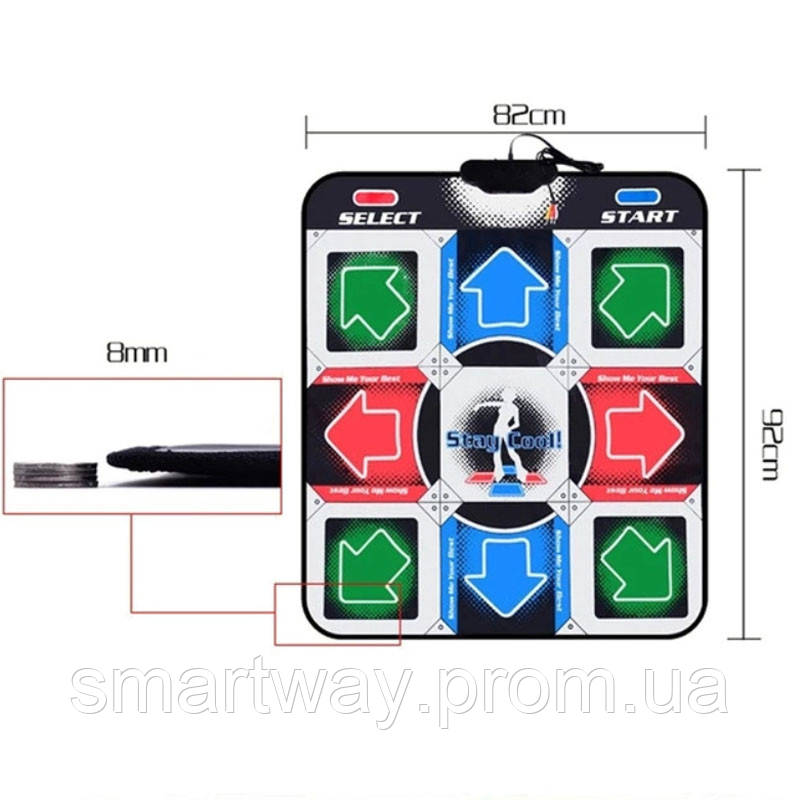 Танцевальный коврик dance mat музыкальный Usb коврик для танцев X-treme Dance для телевизора для пк Stepmania - фото 10 - id-p1891394155