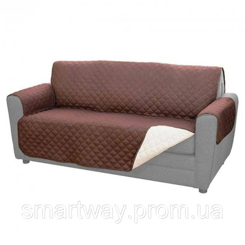 Универсальная накидка на диван покрывало Couch Coat двухстороннее стеганное покрывало чехол Way - фото 2 - id-p1891394169