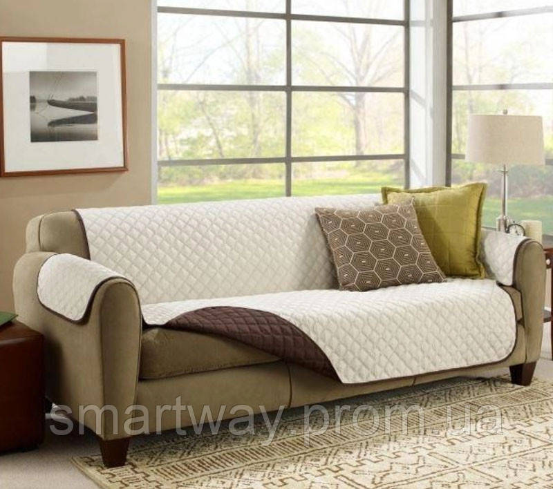 Универсальная накидка на диван покрывало Couch Coat двухстороннее стеганное покрывало чехол Way - фото 6 - id-p1891394169