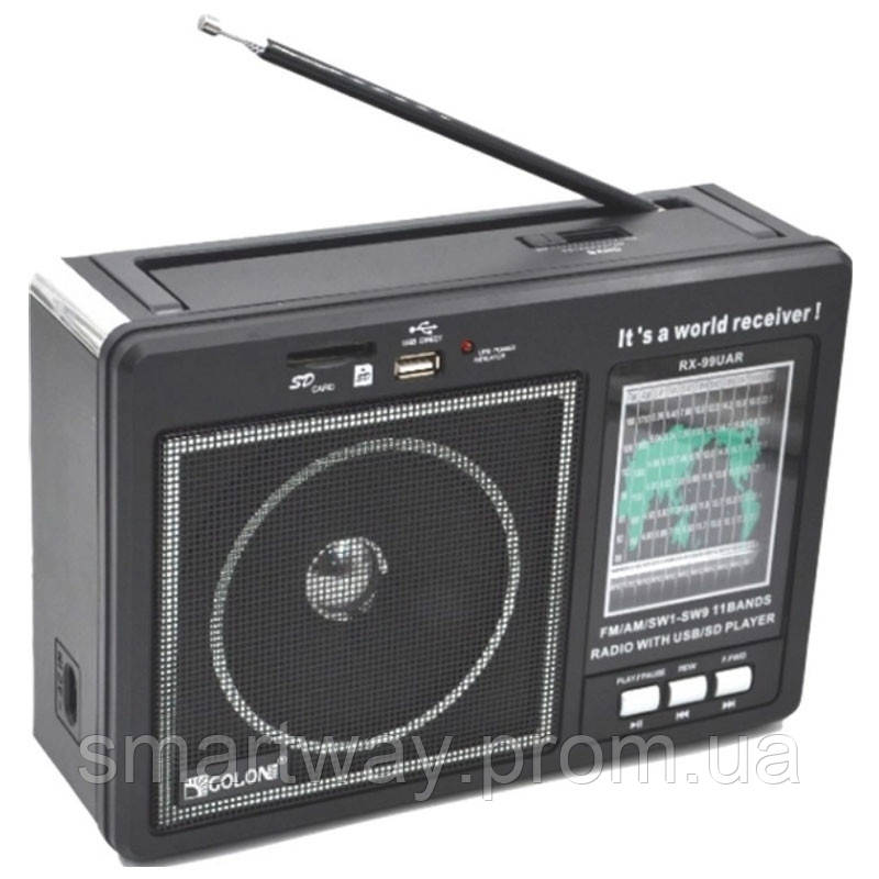 Портативный радиоприемник GOLON с usb и аккумулятором ретро радио с флешкой от сети RX-99 Way - фото 1 - id-p1891394258