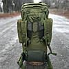 Рюкзак армійський 70 л 65х16х35 см, A21 + Подарунок Повербанк RPP-96 10000 mAh / Тактичний рюкзак з підсумками, фото 8