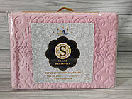 Плед-покривало акриловий ТМ Sarar розмір 220*240 Туреччина колір рожевий