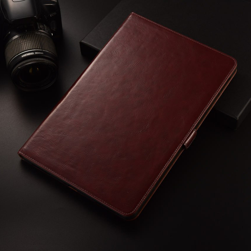 Чохол для iPad Pro 12.9" (2022) з натуральної шкіри протиударний вологостійкий книжка з підставкою "GRAVITY" Темно-коричневий