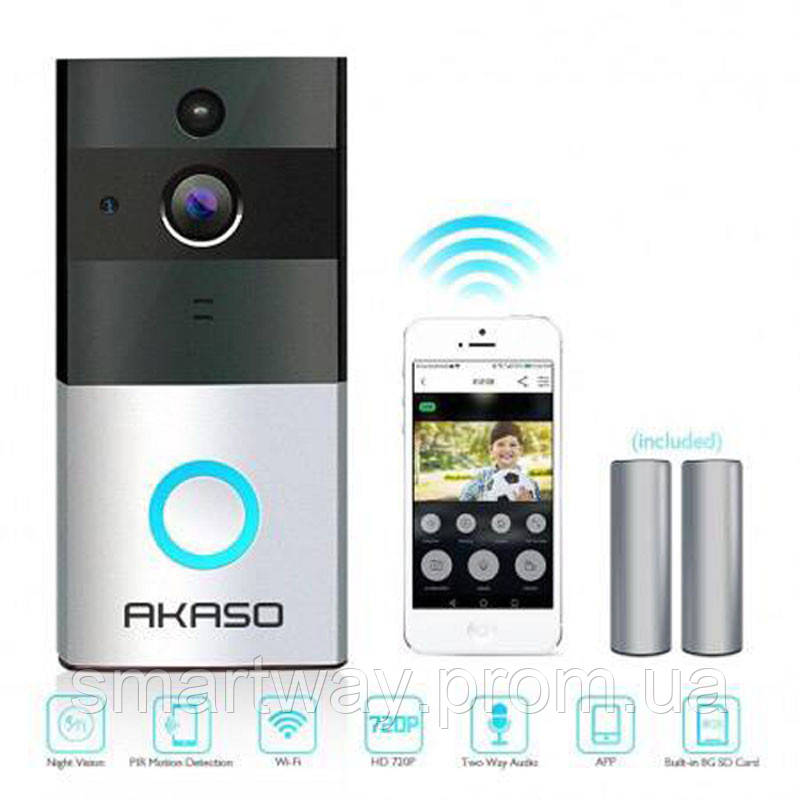 Видеодомофон Smart WiFi с датчиком движения беспроводной дверной звонок с видеокамерой умный дом Way - фото 3 - id-p1891394374