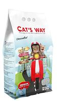 Бентонитовий наполнитель для кошачьего туалета Cat's Way, натуральний, белые гранулы, 10 л