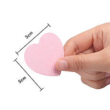 Безворсові перфоровані серветки "Серце" у пластиковому боксі (200 шт. в уп.) S, фото 2