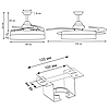 Керована світлодіодна люстра з вентилятором Esllse FAN MAGIC 72W+35W + пульт ДУ 485х350-WHITE/WHITE-220-IP20, фото 7